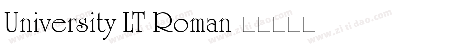 University LT Roman字体转换